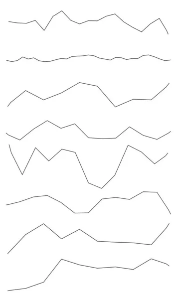 Linee Ondulate Ondulate Strisce Effetto Onda Zigzag Strisce Incrociate Strisce — Vettoriale Stock