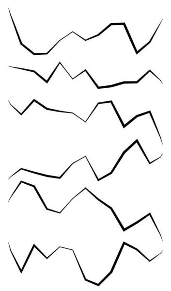 Hullámzó Integető Vonalak Hullámeffektus Csíkok Cikcakk Criss Keresztszalag Csík — Stock Vector