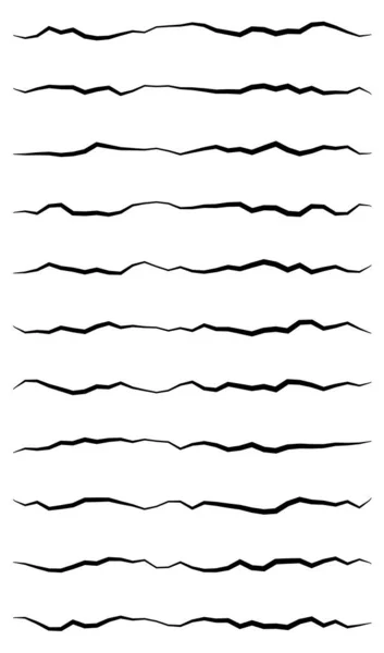 波線を振って 波の効果の縞 ジグザグ 十字ストレッチ ストリップ — ストックベクタ