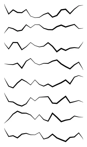 Hullámzó Integető Vonalak Hullámeffektus Csíkok Cikcakk Criss Keresztszalag Csík — Stock Vector