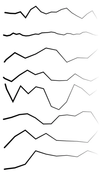 Des Lignes Ondulées Ondulantes Rayures Effet Vague Zigzag Sillons Croisés — Image vectorielle