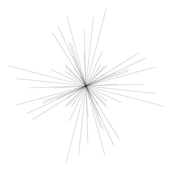 Rastgele Yayılan Çizgiler Yıldız Patlaması Güneş Patlaması Çizgileri Işınlar Işın — Stok Vektör