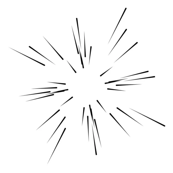 Random Radiating Lines Starburst Sunburst Stripes Beams Rays Element — ストックベクタ