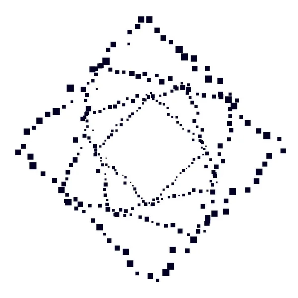 Vierkanten Willekeurige Verspreide Vormen Element — Stockvector