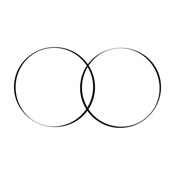 Interlocking Interlace Circles Circular Geometric Icon Logo — ストックベクタ