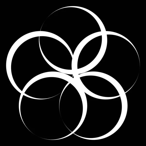 Icône Géométrique Circulaire Entrelacée Logo — Image vectorielle