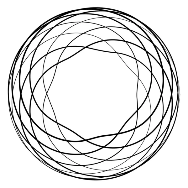 Des Cercles Concentriques Aléatoires Icône Géométrique Abstraite Circulaire Symbole Volute — Image vectorielle