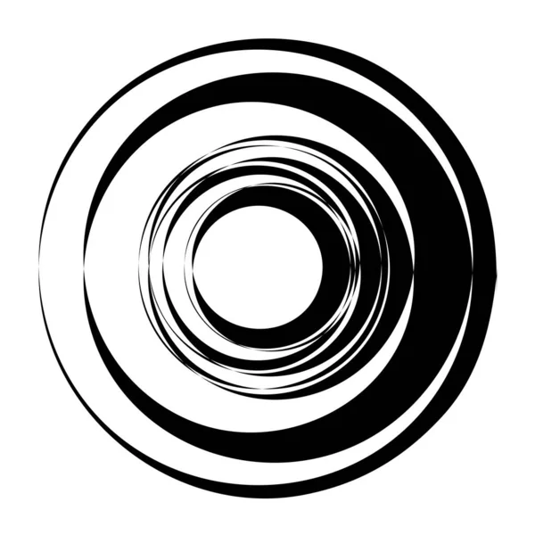 Des Cercles Concentriques Aléatoires Icône Géométrique Abstraite Circulaire Symbole Volute — Image vectorielle