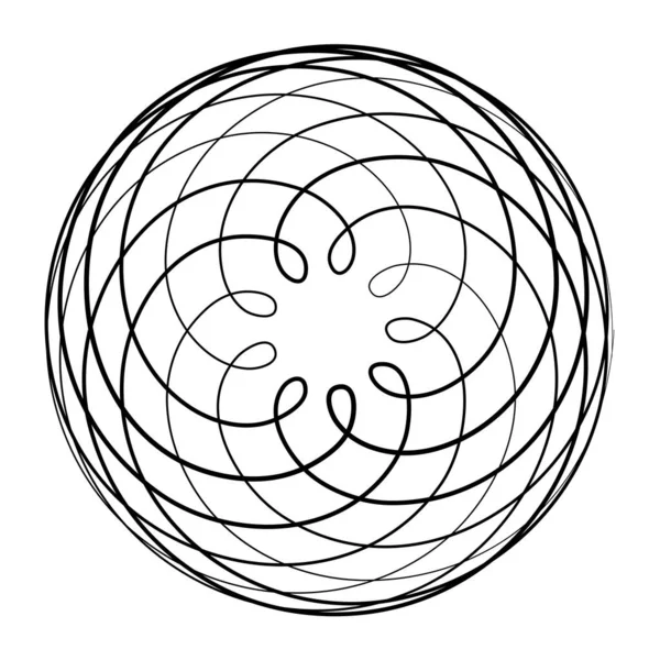 Τυχαίοι Ομόκεντροι Κύκλοι Κυκλική Αφηρημένη Γεωμετρική Εικόνα Σύμβολο Στοιχείο Διάνυσμα — Διανυσματικό Αρχείο