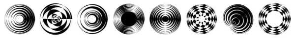 Random Concentric Circles Circular Abstract Geometric Icon Symbol Volute Helix — ストックベクタ
