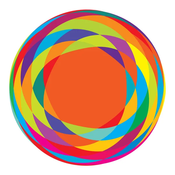 Rastgele eşmerkezli daireler. Dairesel soyut geometrik simge, sembol. Volt, sarmal, sarmal, girdap ve dönme vektör elementi