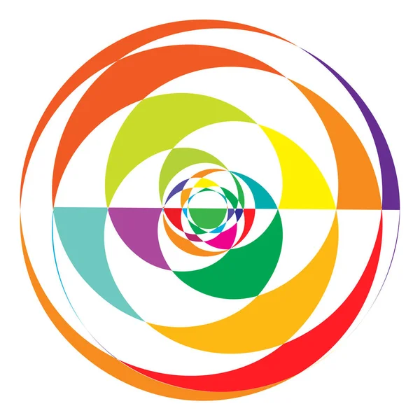 Slumpmässiga Koncentriska Cirklar Cirkulär Abstrakt Geometrisk Ikon Symbol Vektorelement För — Stock vektor
