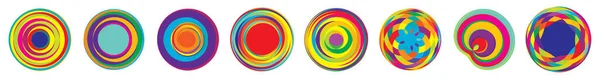 Circulos Concéntricos Aleatorios Icono Geométrico Abstracto Circular Símbolo Voluta Hélice — Archivo Imágenes Vectoriales