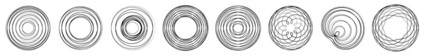 Cerchi Concentrici Casuali Icona Geometrica Astratta Circolare Simbolo Elemento Vettoriale — Vettoriale Stock