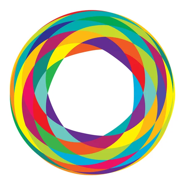 Círculos Concêntricos Ícone Geométrico Abstrato Circular Símbolo Voluta Hélice Espiral — Vetor de Stock