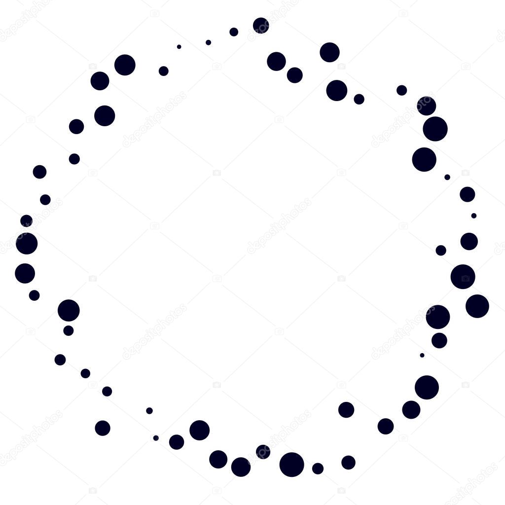 Circles random, scattered shapes element