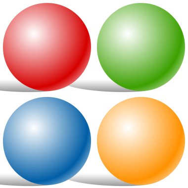Boncuk, inci 3d küre vektör çizimi