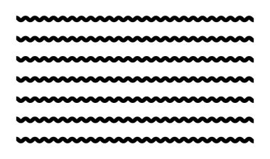 Dalgalı, dalgalı çizgiler, zikzak çizgileri