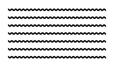 Dalgalı, dalgalı çizgiler, zikzak çizgileri