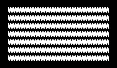 Dalgalı, dalgalı çizgiler, zikzak çizgileri