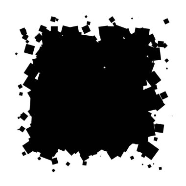 Soyut çakışan kareler element vektör çizimi