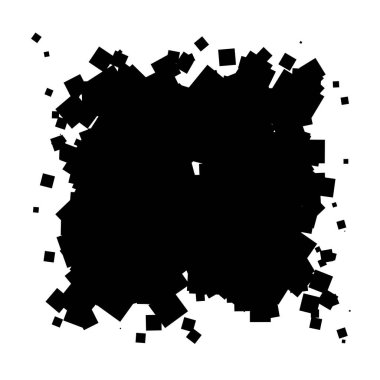 Soyut çakışan kareler element vektör çizimi