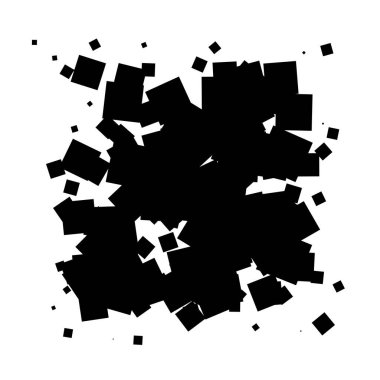 Soyut çakışan kareler element vektör çizimi