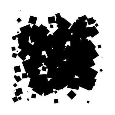 Soyut çakışan kareler element vektör çizimi