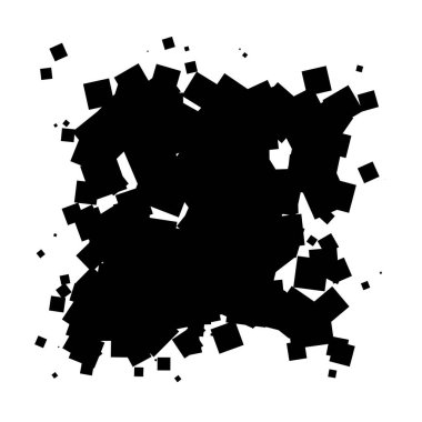 Soyut çakışan kareler element vektör çizimi