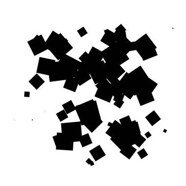 Soyut çakışan kareler element vektör çizimi