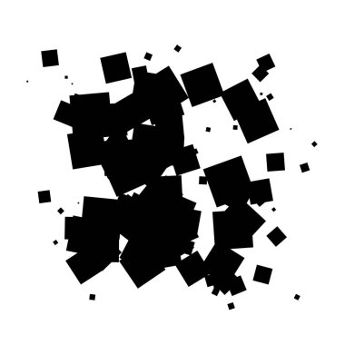 Soyut çakışan kareler element vektör çizimi