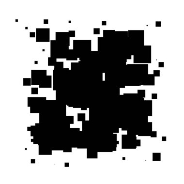 Soyut çakışan kareler element vektör çizimi