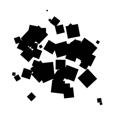 Soyut çakışan kareler element vektör çizimi