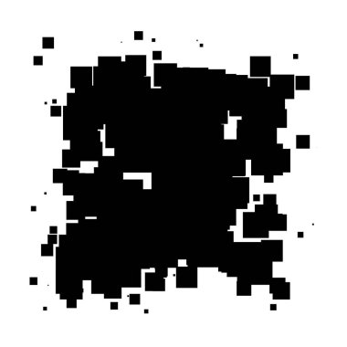 Soyut çakışan kareler element vektör çizimi