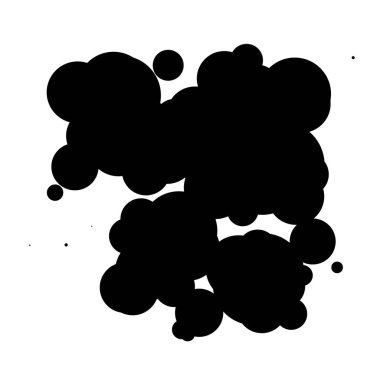 Soyut çakışan daireler tasarım elemanı vektör çizimi