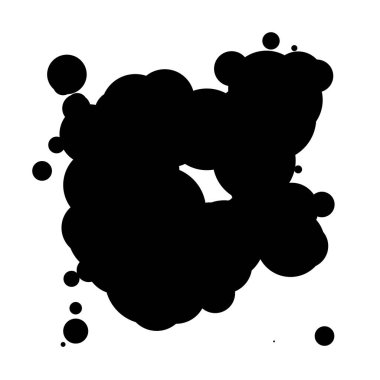 Soyut çakışan daireler tasarım elemanı vektör çizimi