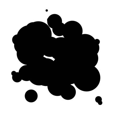 Soyut çakışan daireler tasarım elemanı vektör çizimi