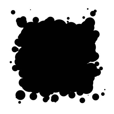 Soyut çakışan daireler tasarım elemanı vektör çizimi