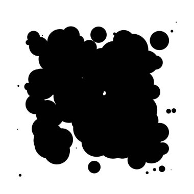 Soyut çakışan daireler tasarım elemanı vektör çizimi