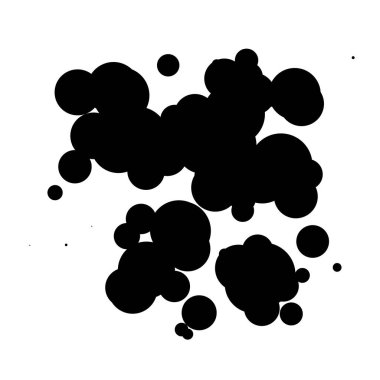 Soyut çakışan daireler tasarım elemanı vektör çizimi