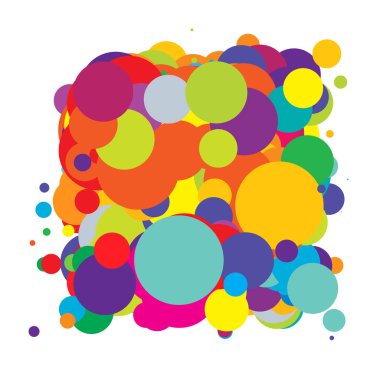 Soyut çakışan daireler tasarım elemanı vektör çizimi