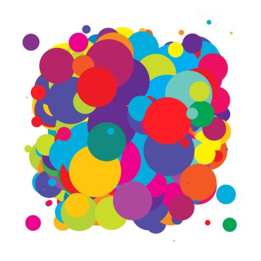 Soyut çakışan daireler tasarım elemanı vektör çizimi