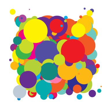 Soyut çakışan daireler tasarım elemanı vektör çizimi