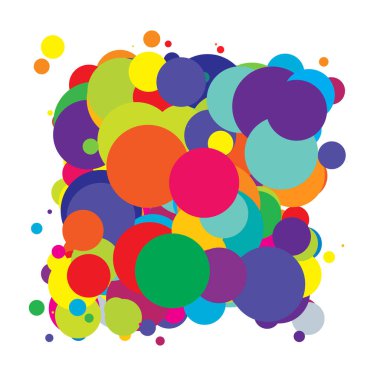 Soyut çakışan daireler tasarım elemanı vektör çizimi