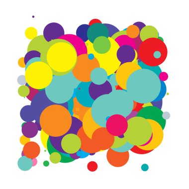 Soyut çakışan daireler tasarım elemanı vektör çizimi