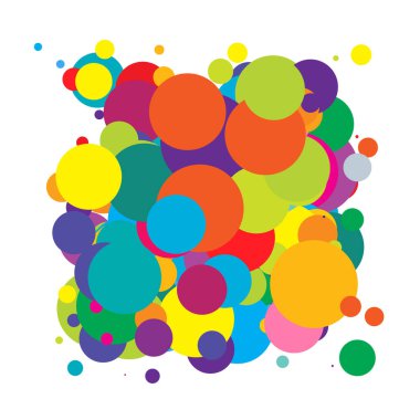 Soyut çakışan daireler tasarım elemanı vektör çizimi