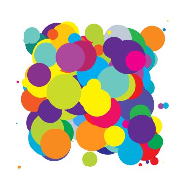 Soyut çakışan daireler tasarım elemanı vektör çizimi