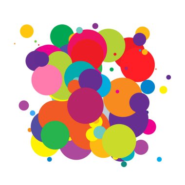 Soyut çakışan daireler tasarım elemanı vektör çizimi