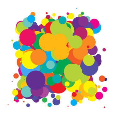 Soyut çakışan daireler tasarım elemanı vektör çizimi