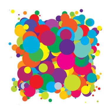 Soyut çakışan daireler tasarım elemanı vektör çizimi